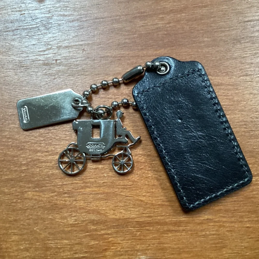 Coach leather silver